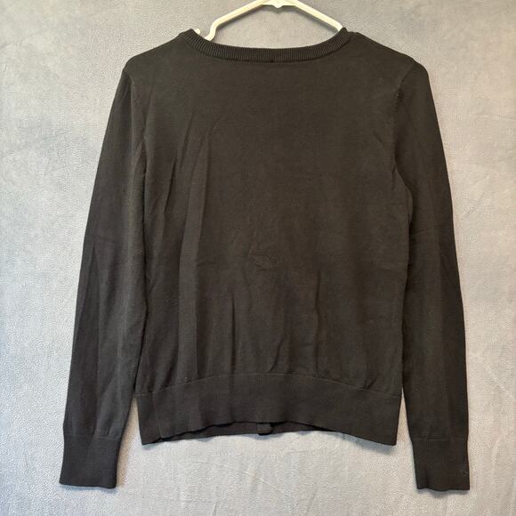 Talbots Petite Pima Cotton Cardigan Sweater Button Up Small Preppy Gothy Office - Picture 5 of 6